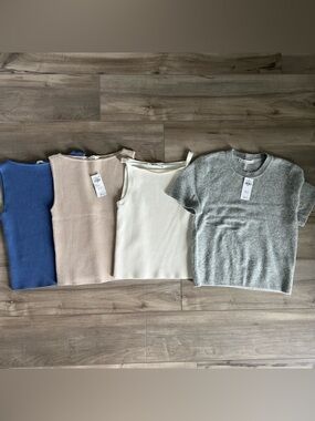 Abercrombie & Fitch Knit Tank/Short Sleeve Sweater Bundle